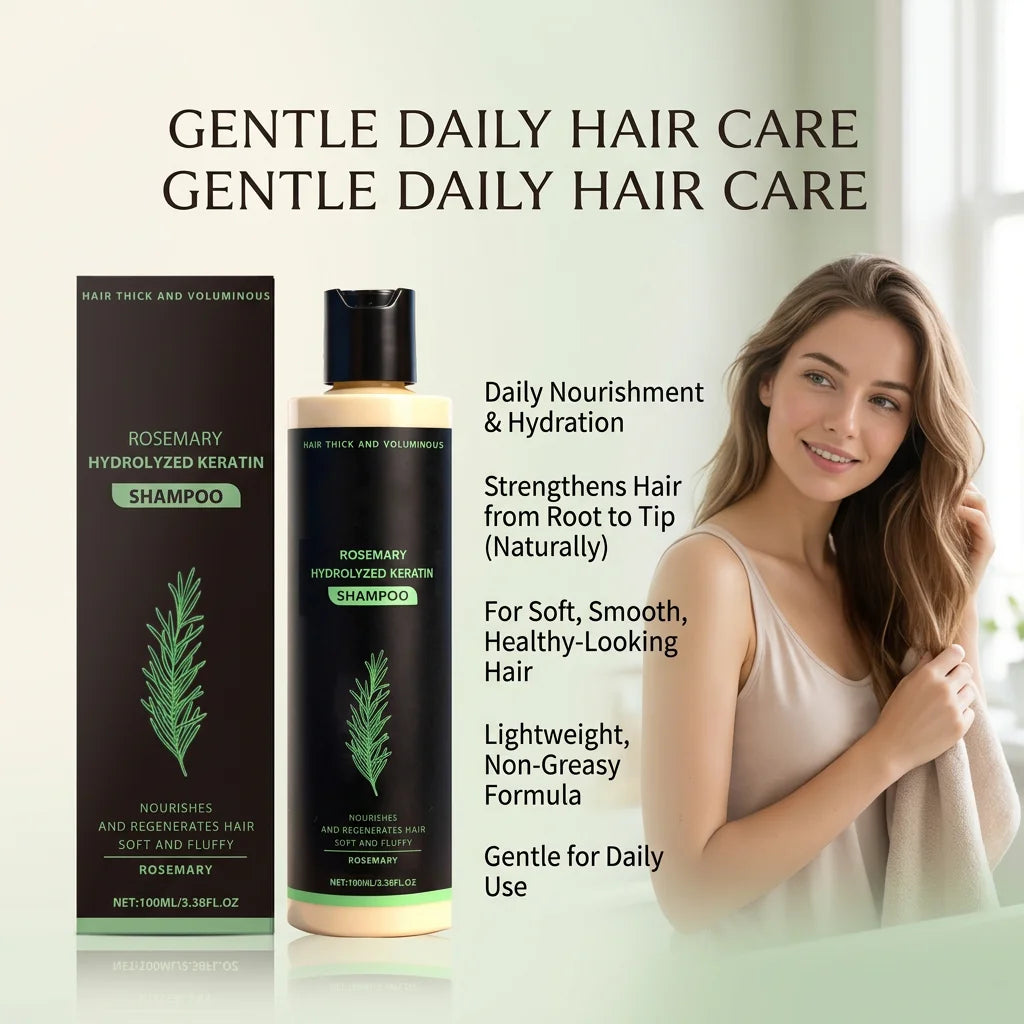 Rosemary Volumizing Shampoo Repair Hair Roots Soothing Scalp Promote Hair Growth Control Oil Reduce Odor Moisturizing Shampoo Peaceful Pleasures Health and Wellness