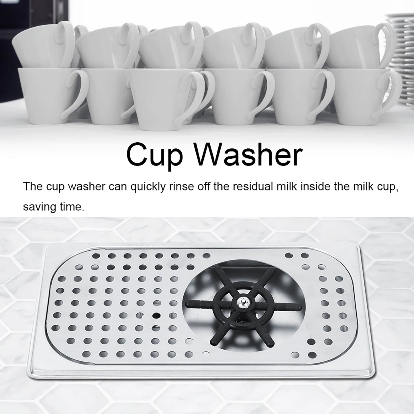 201 Stainless Steel Milk Tea Cup Washer Cleaner Glass Rinser G1