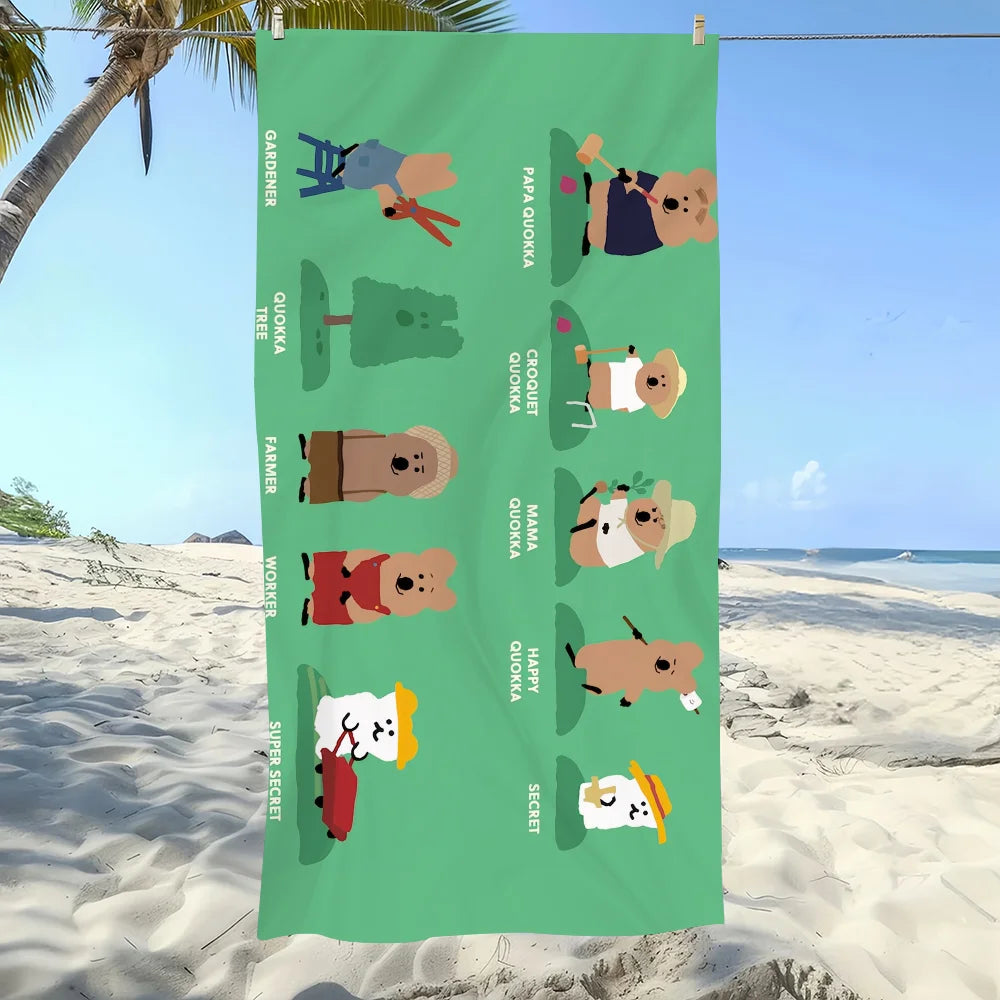 D-Dinotaeng Quokka Quick-Dry Beach Towel | Travel & Sports