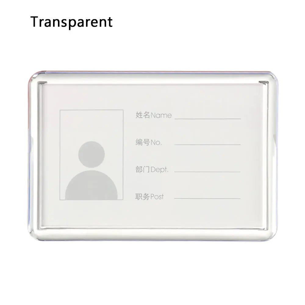 ID Badge Holder with Pin Clip | Name Tag & Card Case