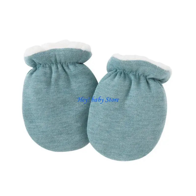 Anti-Scratch Baby Mittens | Soft Lamb Wool Newborn Gloves
