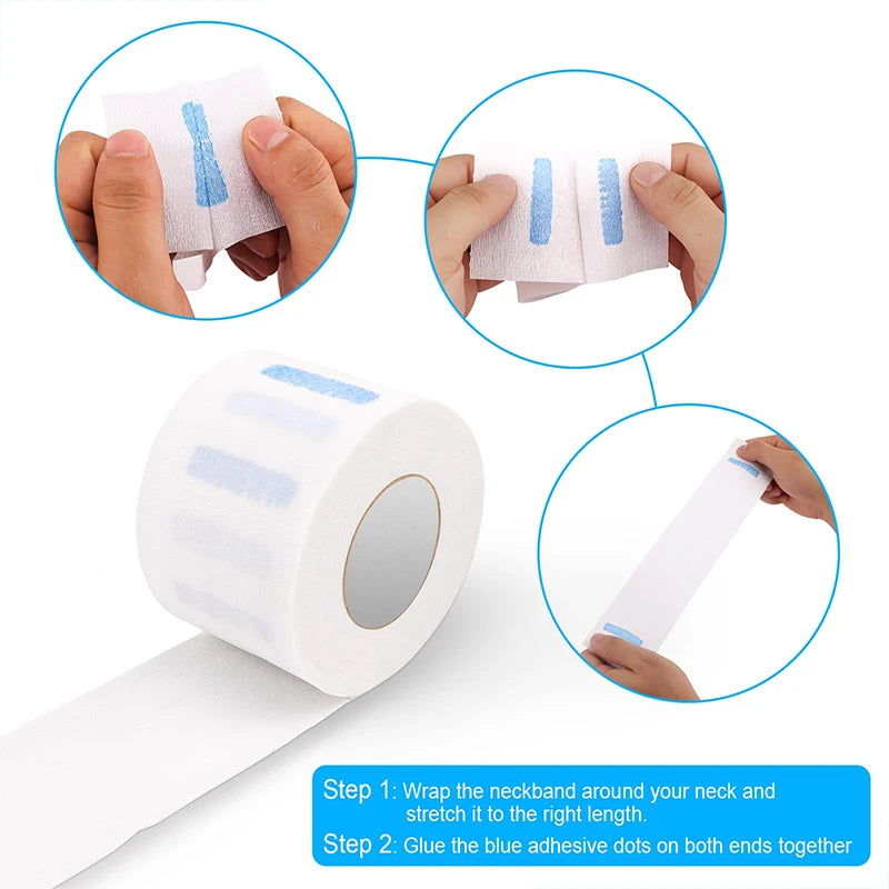 Disposable Barber Neck Strips – Stretchy Salon Hairdressing Tool