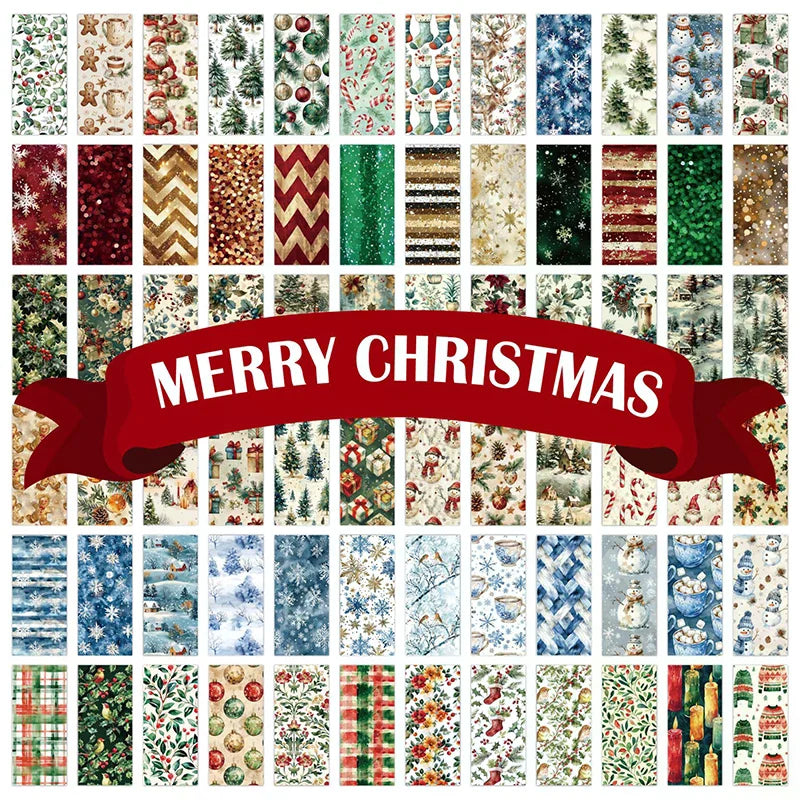 Christmas Scrapbook Paper Pad 6x6 | 12 Sheets 160gsm Acid-Free Scrapbook Paper Pad Peaceful Pleasures Health and Wellness