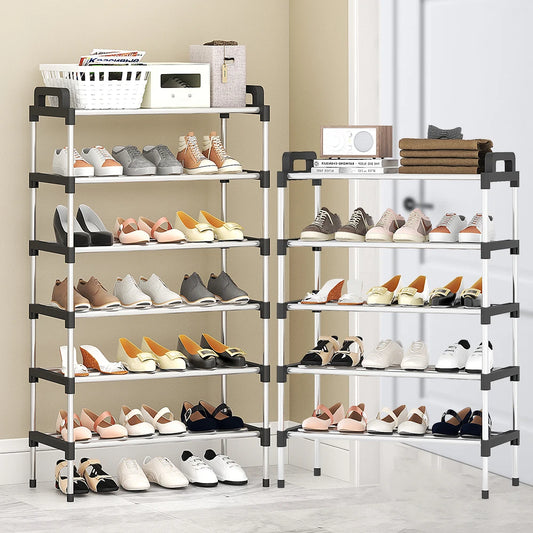 3-7Floor Simple Shoe Rack Multi Layer Dustproof Household Doorstep Shoe Cabinet Storage Space Saving Assembly Of Small Shoe Rack Peaceful Pleasures Health and Wellness