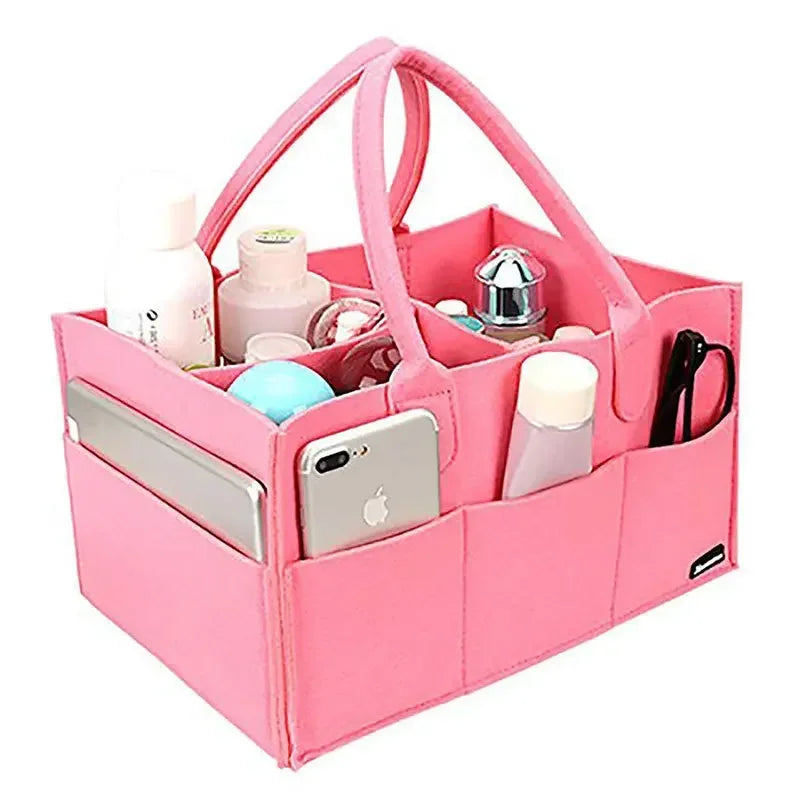 Large Felt Diaper Caddy Organizer | Baby Storage Bag