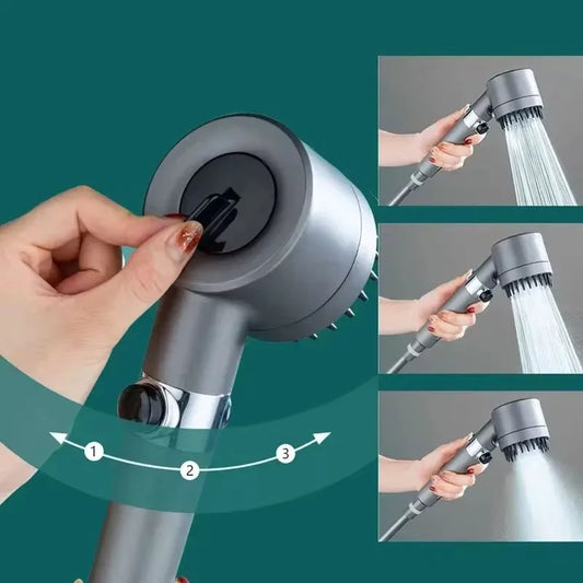 3-Mode Filtered Shower Head | Massage & One-Click Water Stop Filtered Shower Head Oasis Select