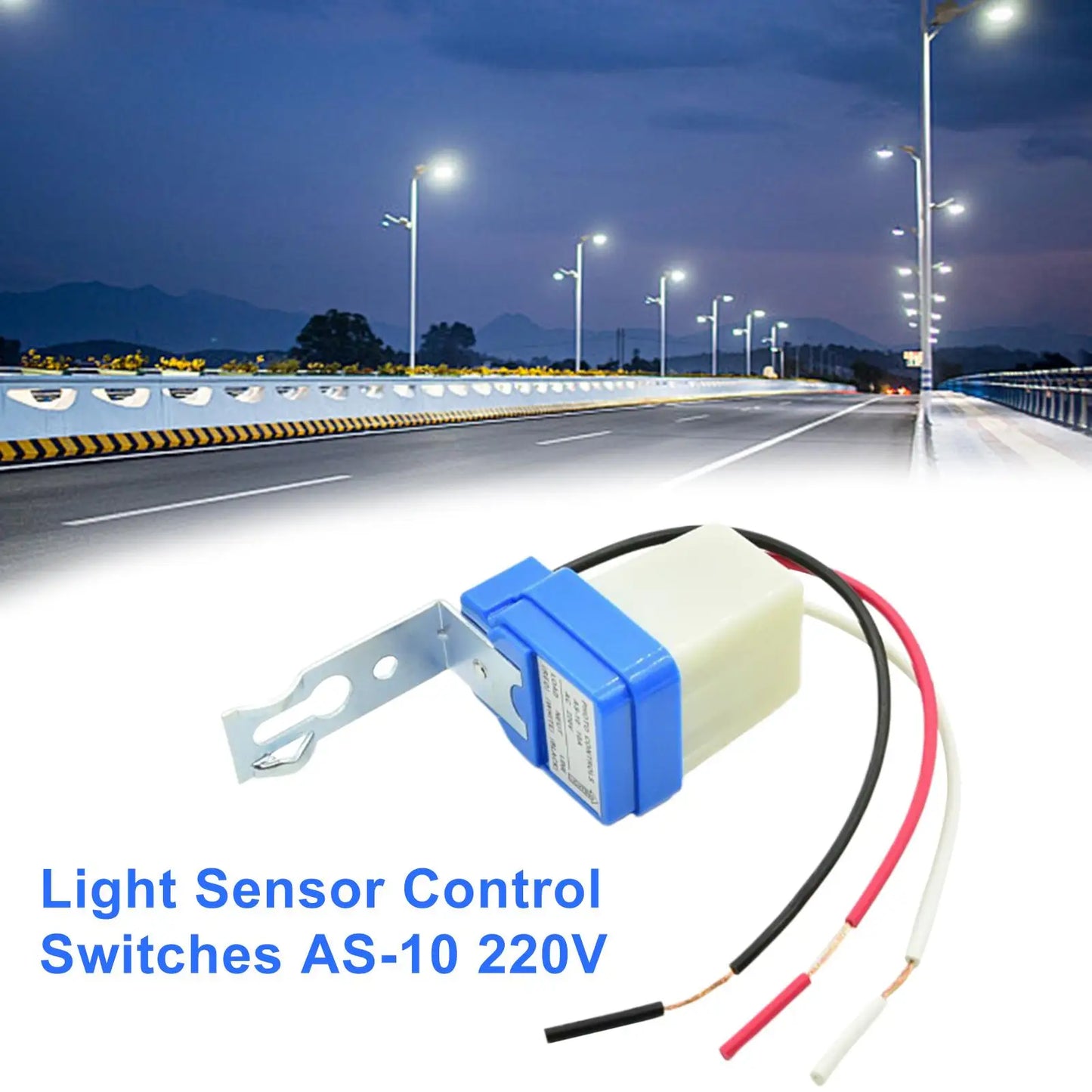 Photocell Sensor Switch 220V 10A Auto Dusk to Dawn Photoswitch