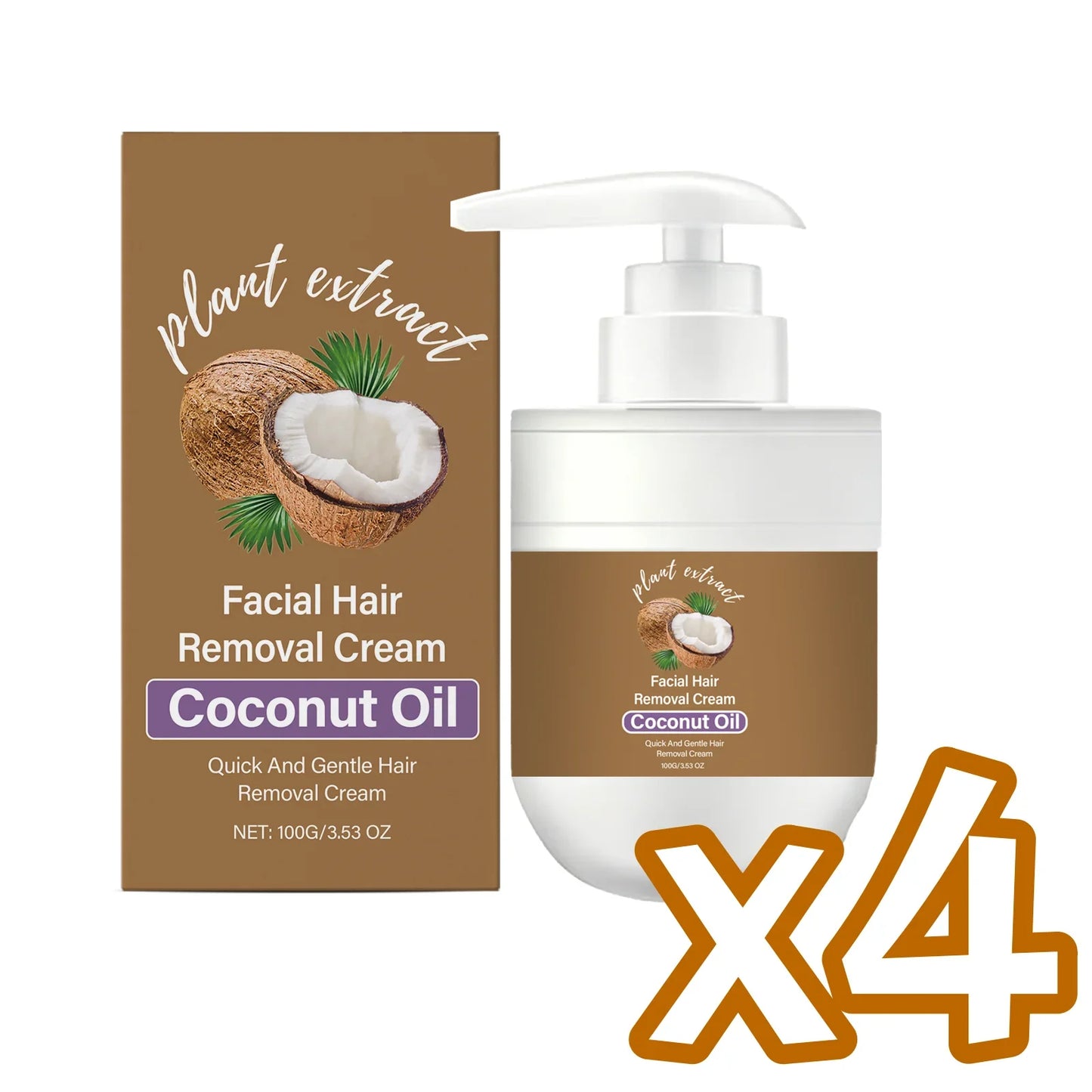Coconut Hair Removal Cream – Painless & Moisturizing 100g