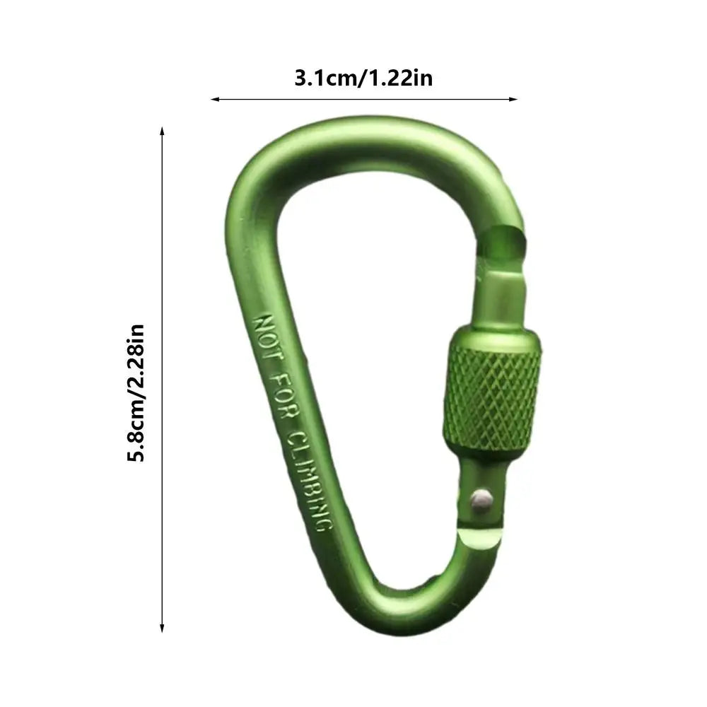 Aluminum Alloy D-Shape Locking Carabiner – Camping & Hiking