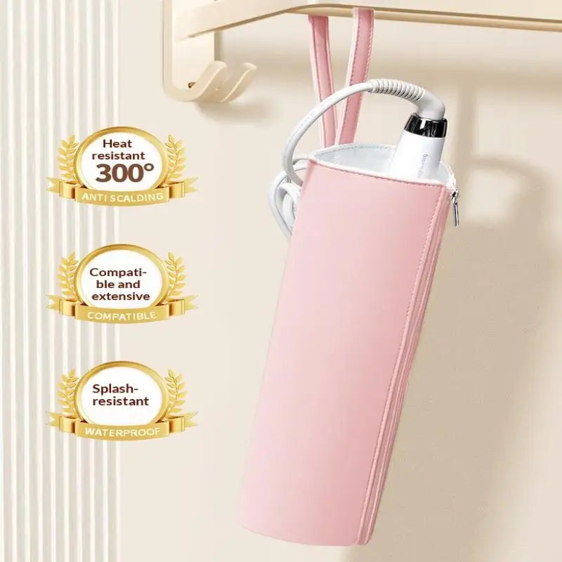 Heat-Proof Aluminum Coating Hair Styling Tool Bag - Wall-Hangable Storage Pouch For Curler, Hair Straightener & Blow Dryer, Mult Peaceful Pleasures Health and Wellness