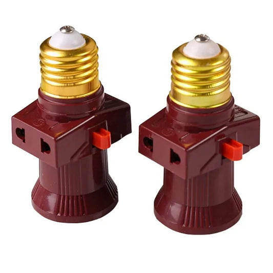 1PCS E27 Screw Bulb Holder Convertible with Switch 110V-240V LED Lamp Socket Adapter for Easy Bulb Installation And Control Peaceful Pleasures Health and Wellness Default Title