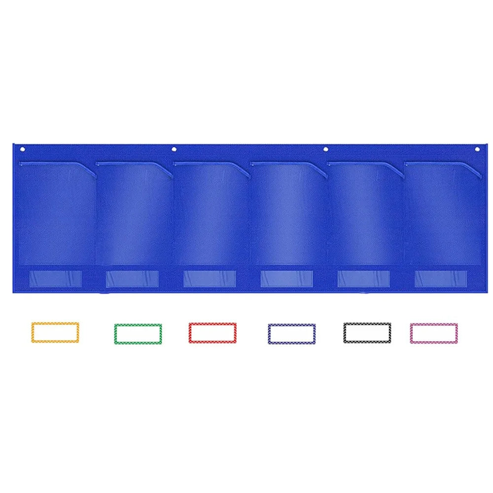 Wall Pocket Chart 6 Clear Pockets – Homework & Class Organizer