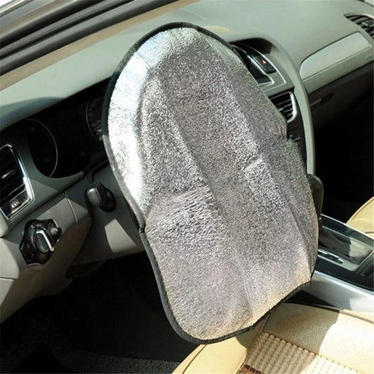 Thicken Car Steering Wheel Cover Sun Shade Cover Sunshade Aluminum Foil Anti Accessories Automotive Interior Products Peaceful Pleasures Health and Wellness