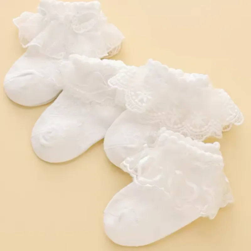 0-12Y Spring Summer Children Lace Socks Baby Girls Cotton Mesh Stockings Princess Short Dance Socks Kids Socks Ruffle Socks Peaceful Pleasures Health and Wellness