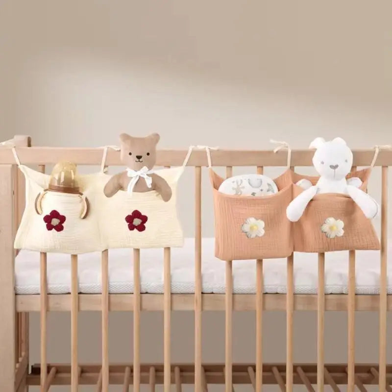Cotton Double Pocket Baby Diaper Bag – Crib & Stroller