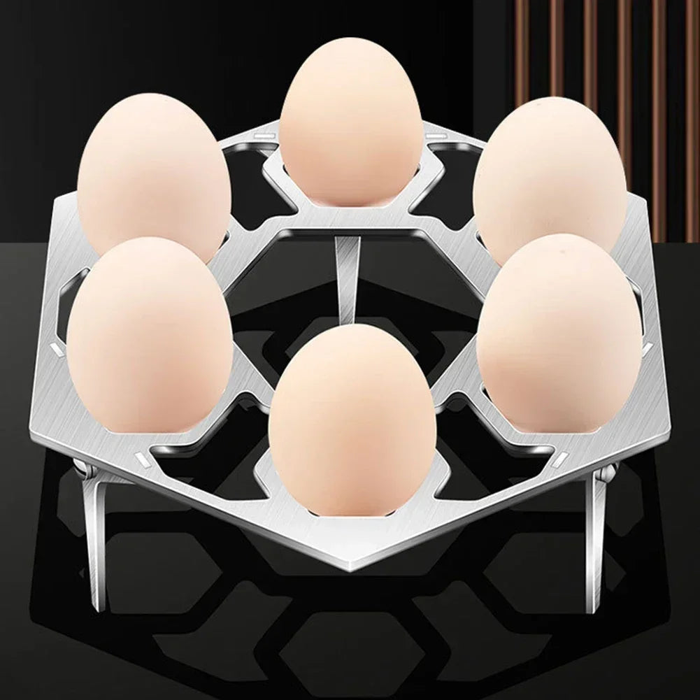 Stainless Steel Stackable Egg Steamer Rack | Multi-Hole Tray