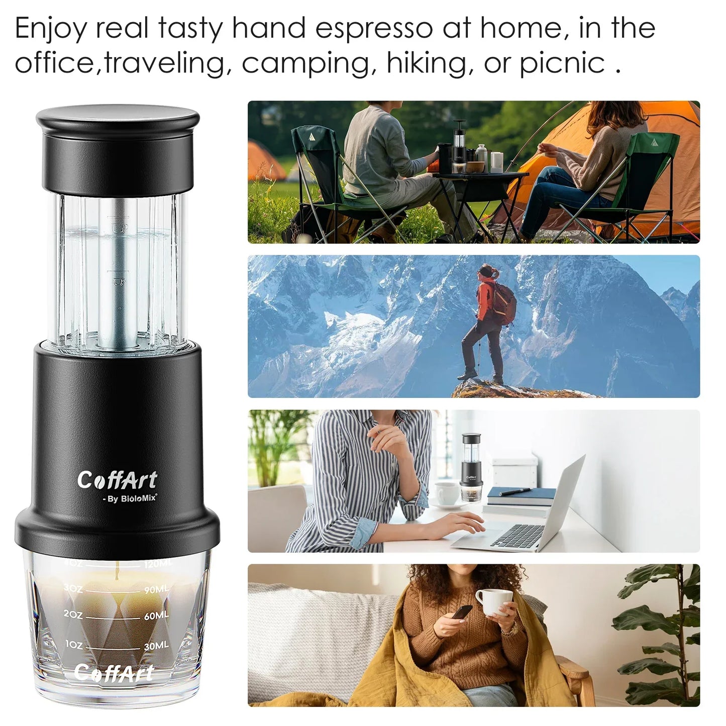 BioloMix 2 In 1 Manual Espresso Coffee Machine Coffee Machines Peaceful Pleasures Health and Wellness