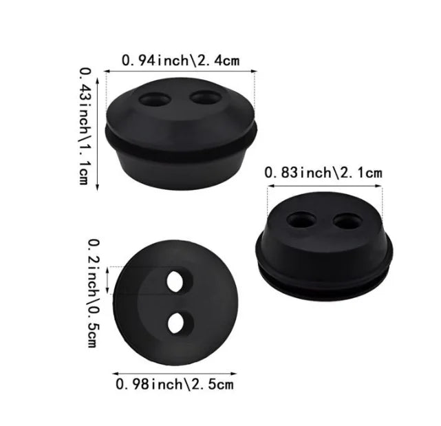 Fuel Tank Rubber Grommet 2 Holes 21 Trimmer Brush Cutter Multimeter