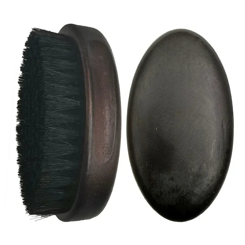 Professional Soft Boar Bristle Wood Beard Brush Hairdresser Shaving Brush Comb Men Mustache Comb Kit With Gift Bag Hair Comb Set Peaceful Pleasures Health and Wellness