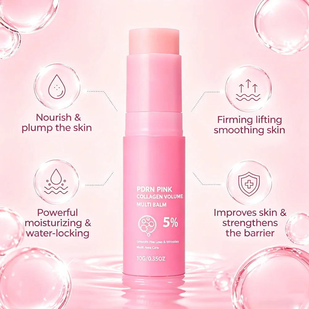 PDRN Collagen Multi Balm Stick – Face, Neck & Lip Moisturizer