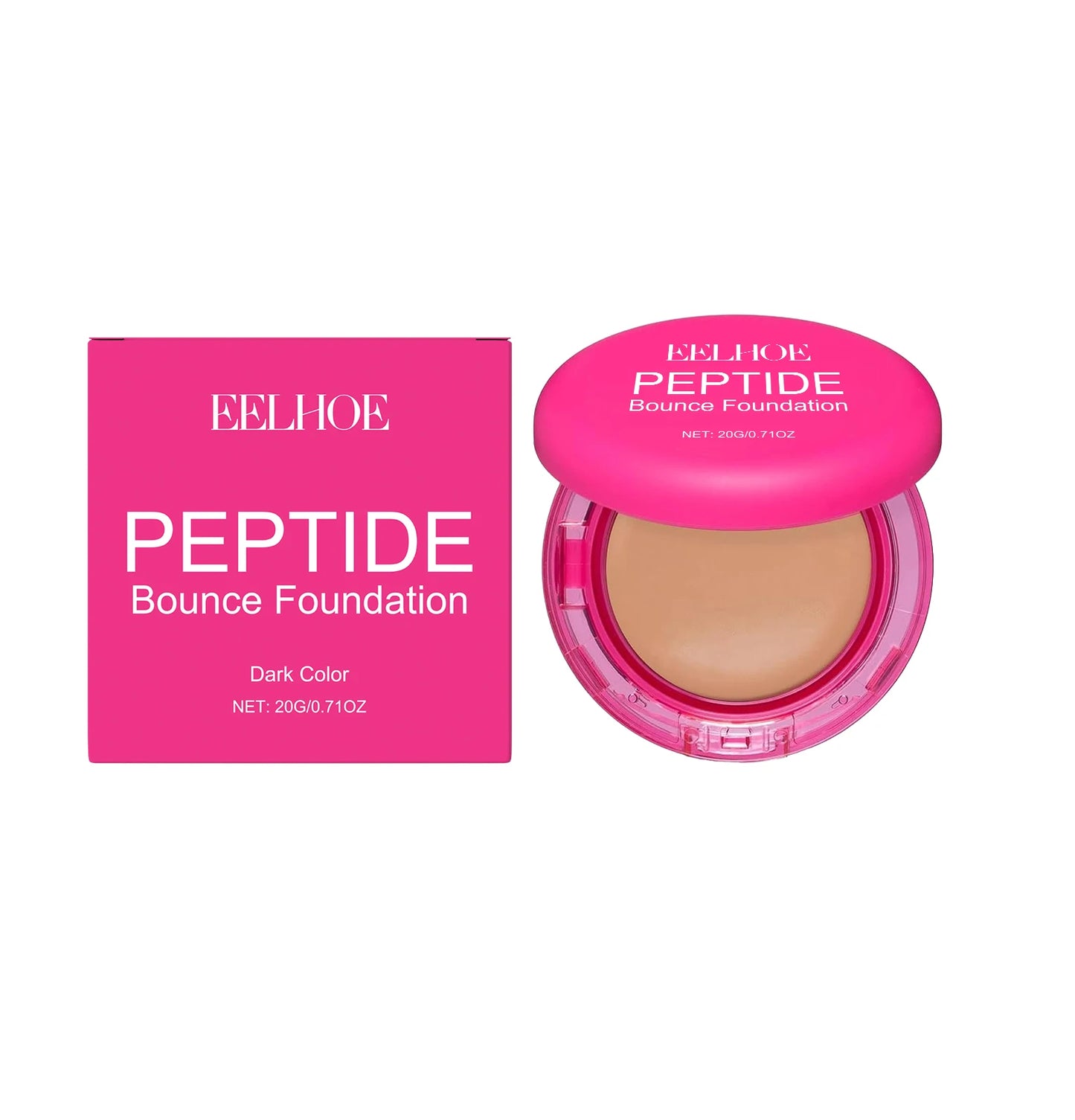 Peptide Bounce Balm Foundation Lasting Full Coverage Concealer Covers Spot Blemishes Brightening Oil Control Makeup Base Cream Peaceful Pleasures Health and Wellness Dark Skin