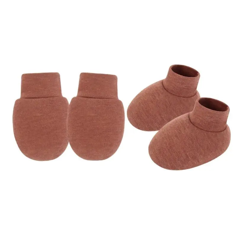 Baby Anti-Scratch Gloves & Socks 4-Set | Soft Cotton Newborn