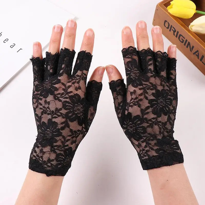Women's Lace Fingerless Gloves – Bridal, Wedding & Cosplay