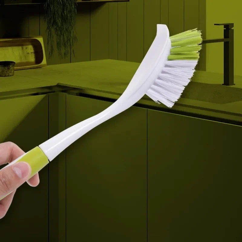 Long Handle Pot Scrubber Brush | Kitchen Dishwashing Tool