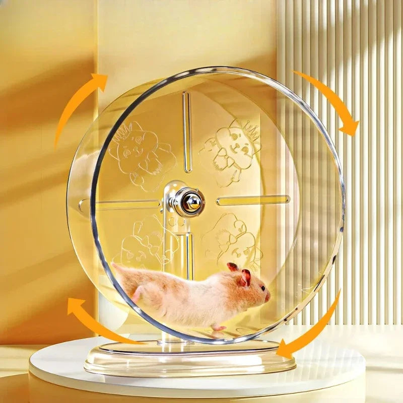 Silent Transparent Hamster Running Wheel | Small Pet Accessory