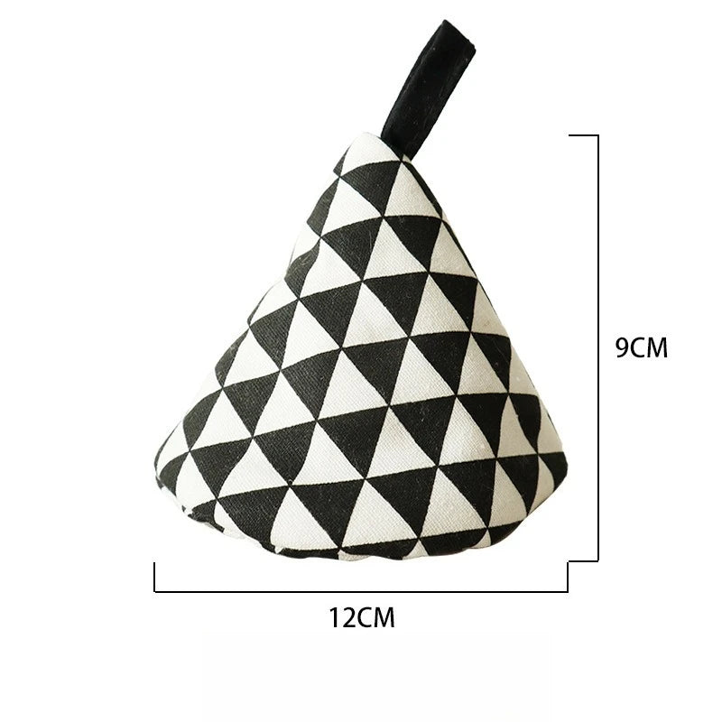 Heat-resistant Pot Cover Cap Japanese-style Triangular Pot Cap Enamel Pot Heat-resistant Handle Cover Peaceful Pleasures Health and Wellness Black triangle