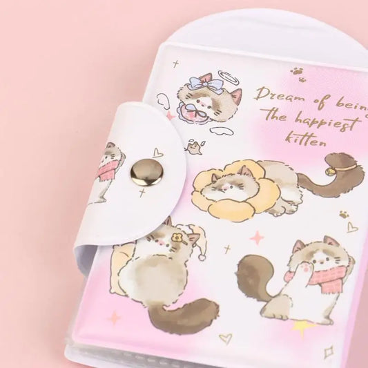 Cartoon 28 Card Slots Photo Card Binder 3-inch Kpop Photo Card Photo Album Postcard Photocards Holder Photocard Binder Idol Peaceful Pleasures Health and Wellness