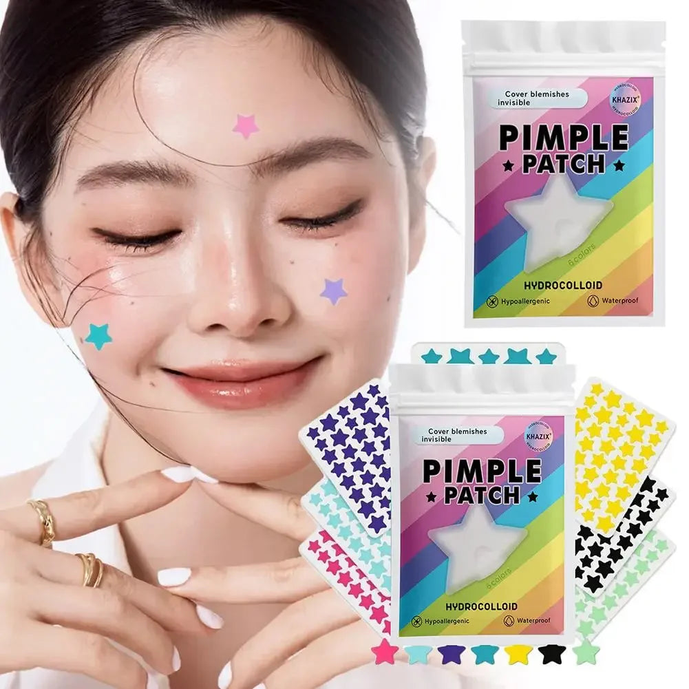 280 Counts 6 Colors Pimple Patches For Face,Cute Star Zit Covers Hydrocolloid Acne Patch,Colorful Spot Stickers Facial Skin Care Peaceful Pleasures Health and Wellness