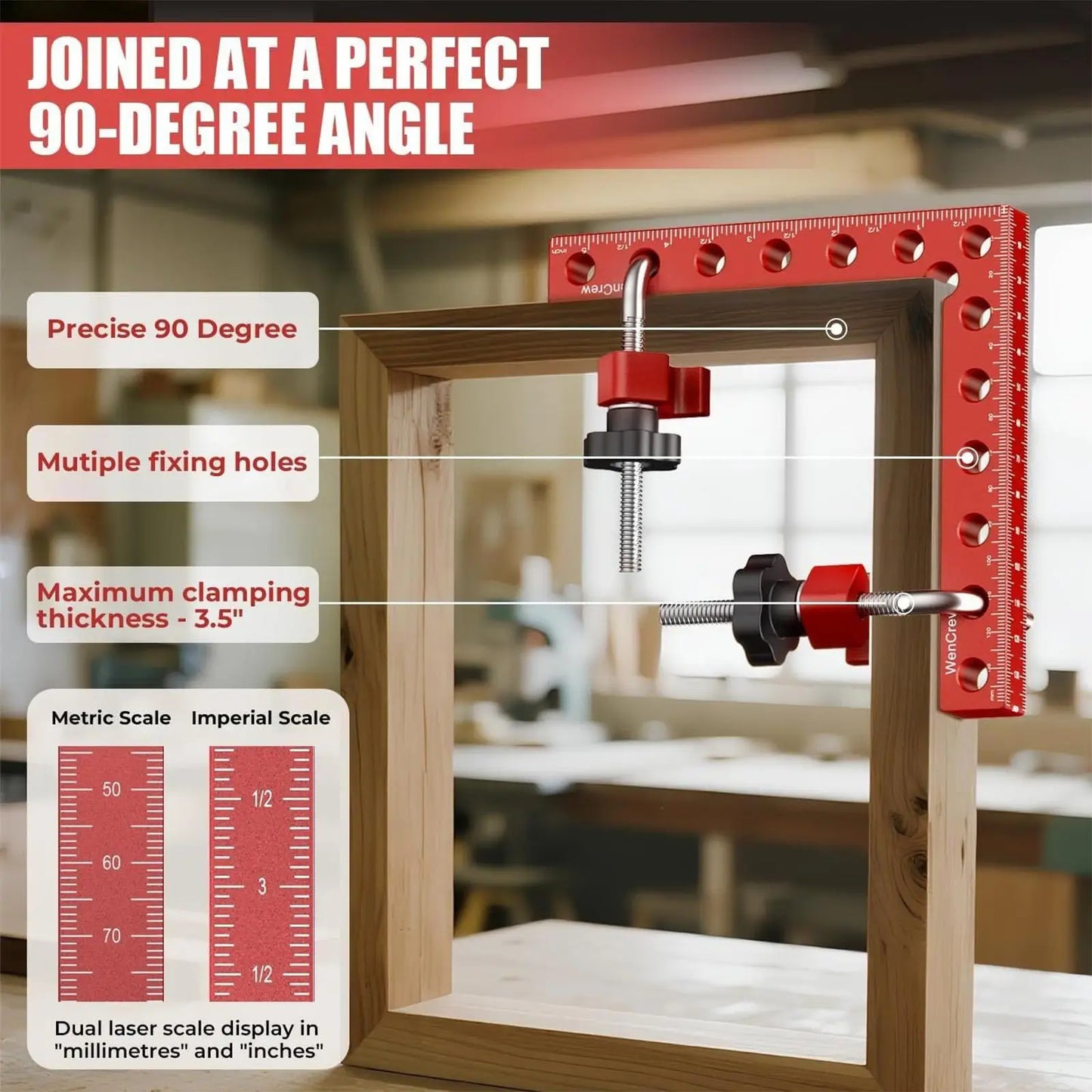 Aluminum Alloy 90 Degree Corner Clamps Right Angle Clamping Jig for Woodworking, Drawers Cabinets Boxes Picture Frames Peaceful Pleasures Health and Wellness