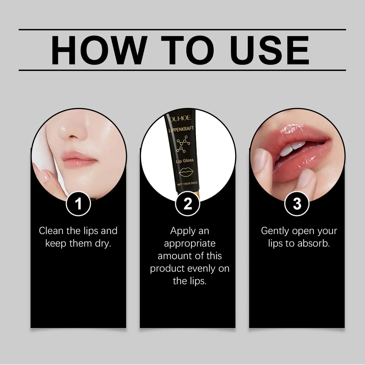 Ouhoe Plumping Lip Gloss | Anti-Wrinkle Nourishing Treatment
