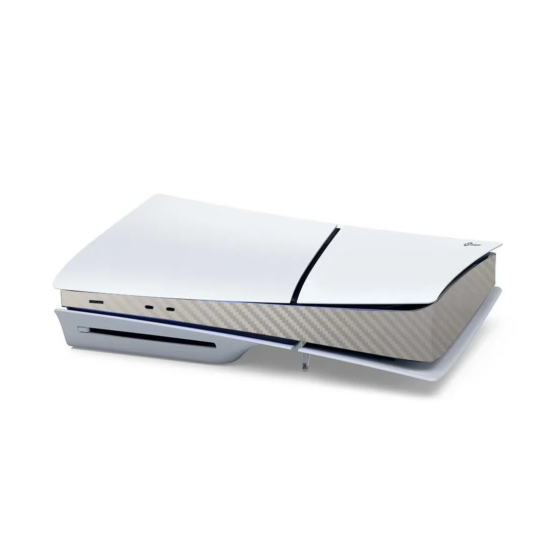 For Sony PS5 Sticker Host Center Decals Game Console Accessories High-Quality Slim Console Carbon Fiber Skin Cover 8 COLORS Peaceful Pleasures Health and Wellness Carbon Fiber Silver