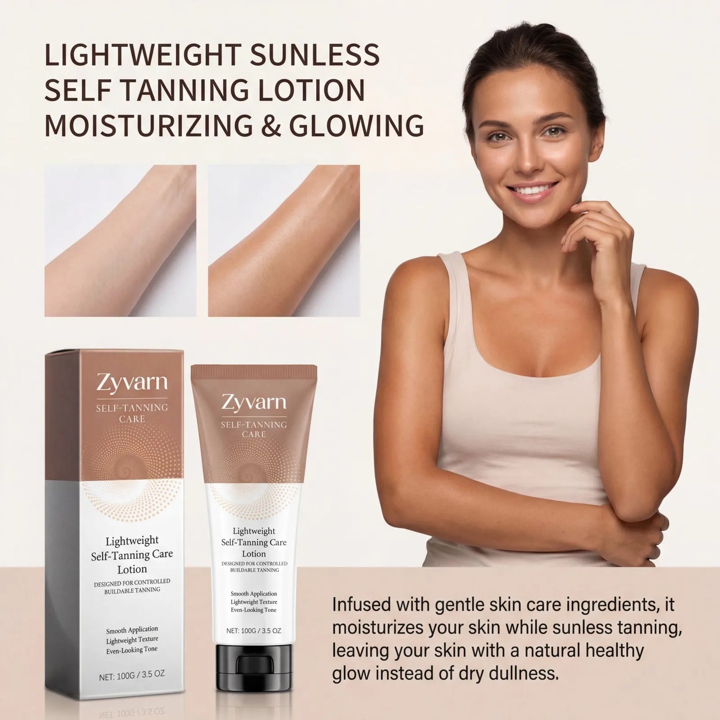 Sunless Self Tanning Lotion – Natural Glow & Streak-Free 100g