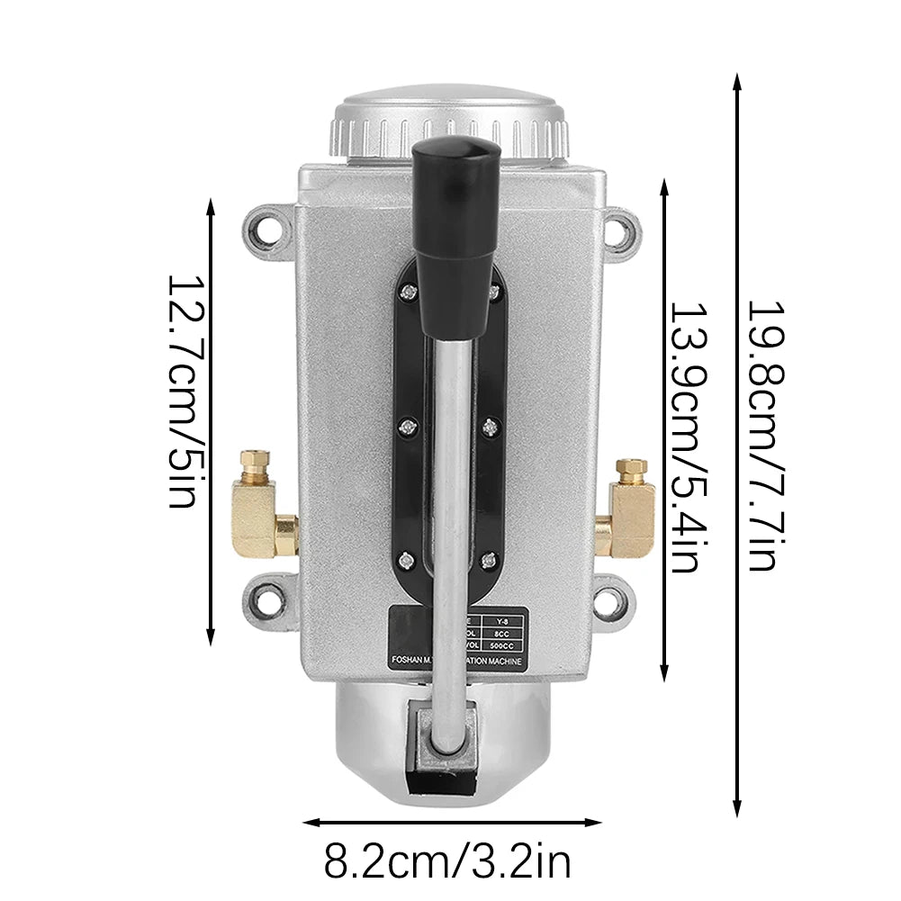 Manual Punching Lubrication Oiler Pump CNC Milling Machine Double Outlet Lathe Punching Machine Cutting Oil Pump Milling Machine Peaceful Pleasures Health and Wellness