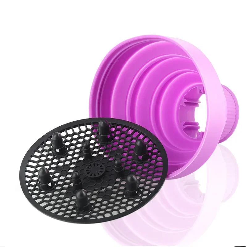 Collapsible Silicone Hair Dryer Diffuser | Heat-Resistant Cover
