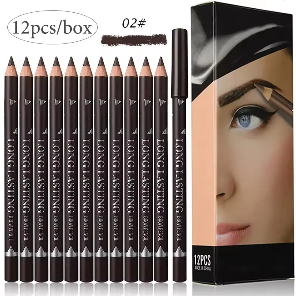 Waterproof Eyebrow Pencil Set 6 or 12 Pcs – Natural Colors