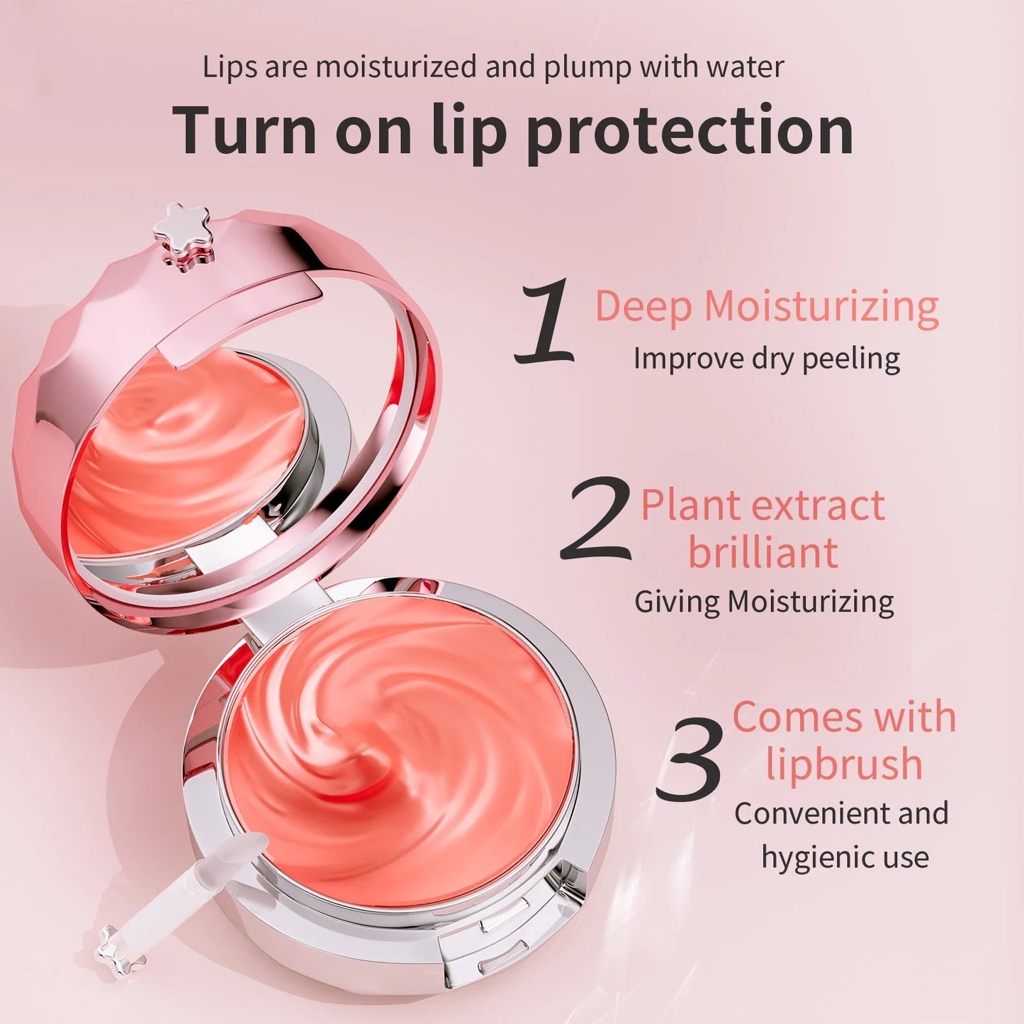 Lip Sleep Mask Moisturizing Nourish Repair Hydrated Fade Lip เส้น Anti-cracking Day และ Night Maintenance Lip Balm Care Peaceful Pleasures Health and Wellness