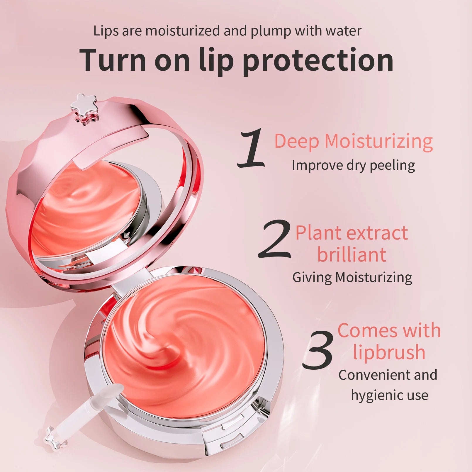 Lip Sleep Mask Moisturizing Nourish Repair Hydrated Fade Lip เส้น Anti-cracking Day และ Night Maintenance Lip Balm Care Peaceful Pleasures Health and Wellness