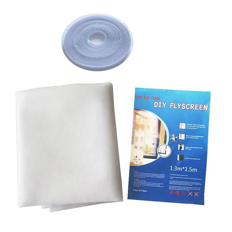 Self-Adhesive Mosquito Window Screen – Hook & Loop Bug Mesh