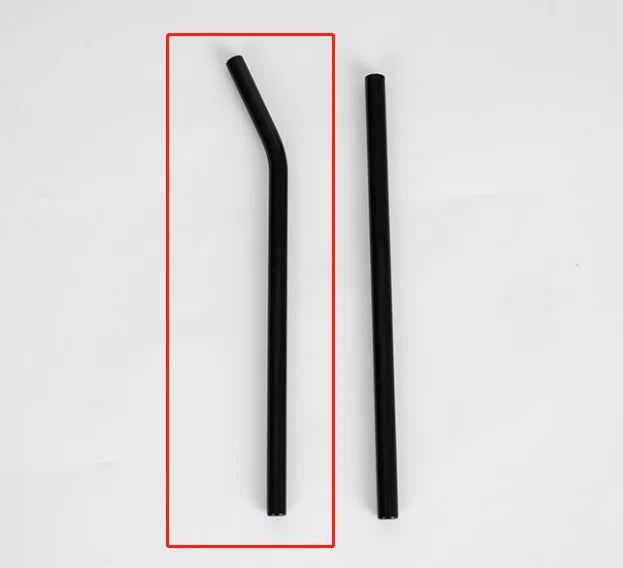 Colorful Glass Drinking Straws Easy to Clean Transparent Glass Straws for Smoothies Milkshakes Juices Teas Peaceful Pleasures Health and Wellness Black Bent