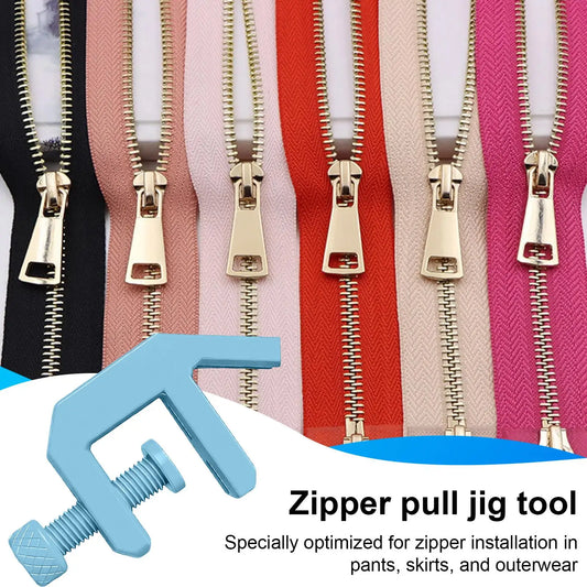 Zipper Tool Manual Portable Jig Sewing Zipper Installation Tool for Crafting Repair Pants Dress Clothes Garment Jackets Bag Peaceful Pleasures Health and Wellness CN Navy Blue