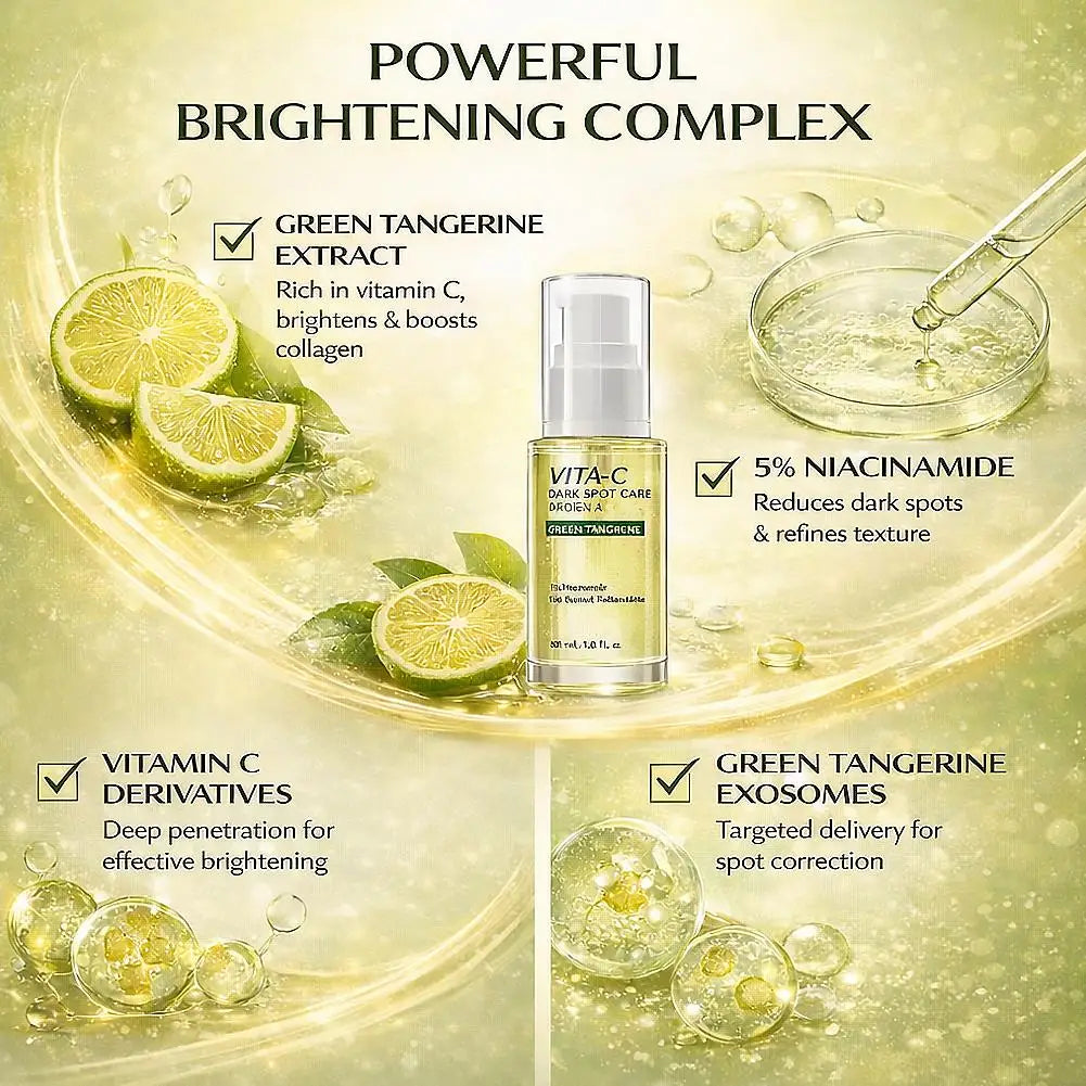 Green Tangerine Brightening Serum – 5% Niacinamide & Vitamin C