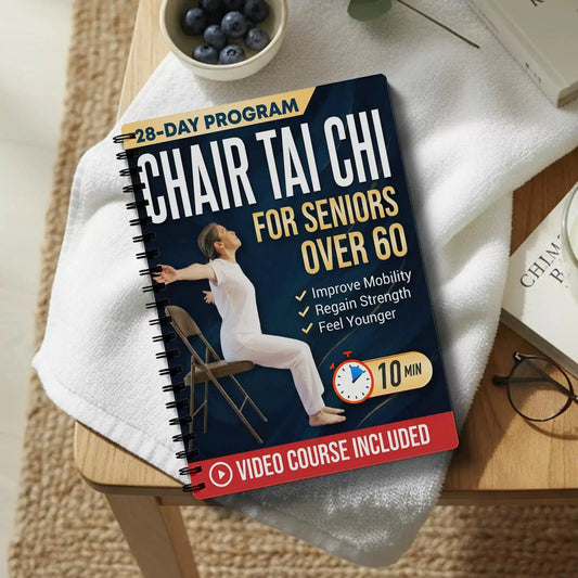 Seated Tai Chi Practice Book Seniors Beginners Spiral-bound Martial Peaceful Pleasures Health and Wellness