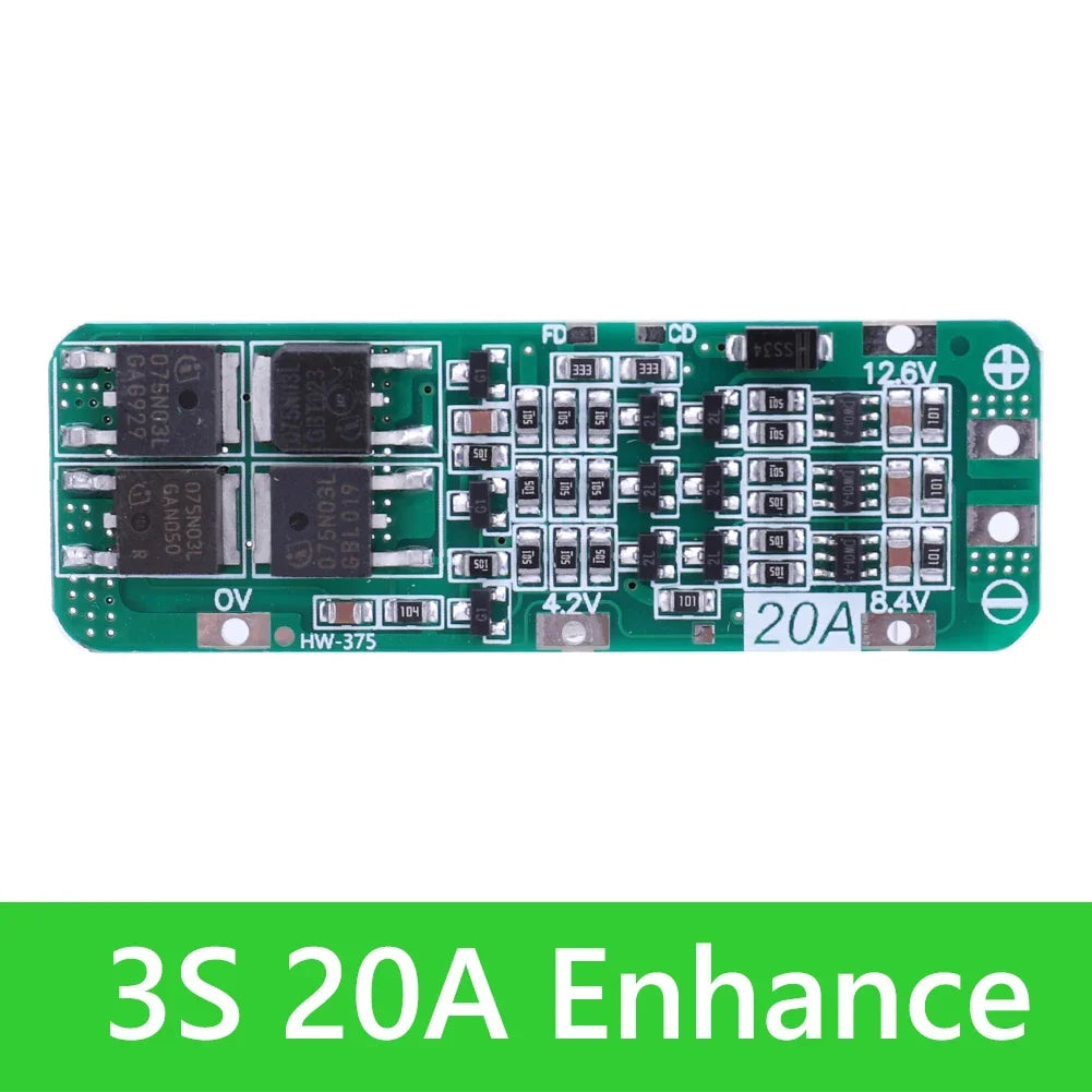 3S 4S 20A 40A 60A Li-ion Lithium Battery Charger Protection Board 18650 BMS Drill Motor 11.1V 12.6V/14.8V 16.8V Enhance/Balance Peaceful Pleasures Health and Wellness 3S 20A Enhance