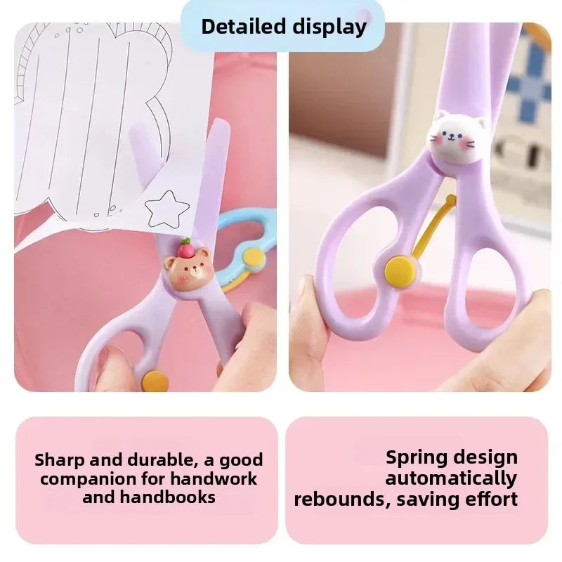 Cartoon Kids Safety Scissors | Cute Craft Scissors for Children Kids Safety Scissors Peaceful Pleasures Health and Wellness