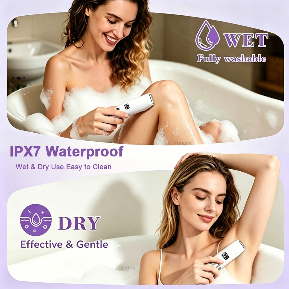 Electric Shaver for Women Body Epilator Woman's Razor 2 in 1 Dual Head Electric Body Hair Trimmer for Bikini Legs Underarms Face Peaceful Pleasures Health and Wellness