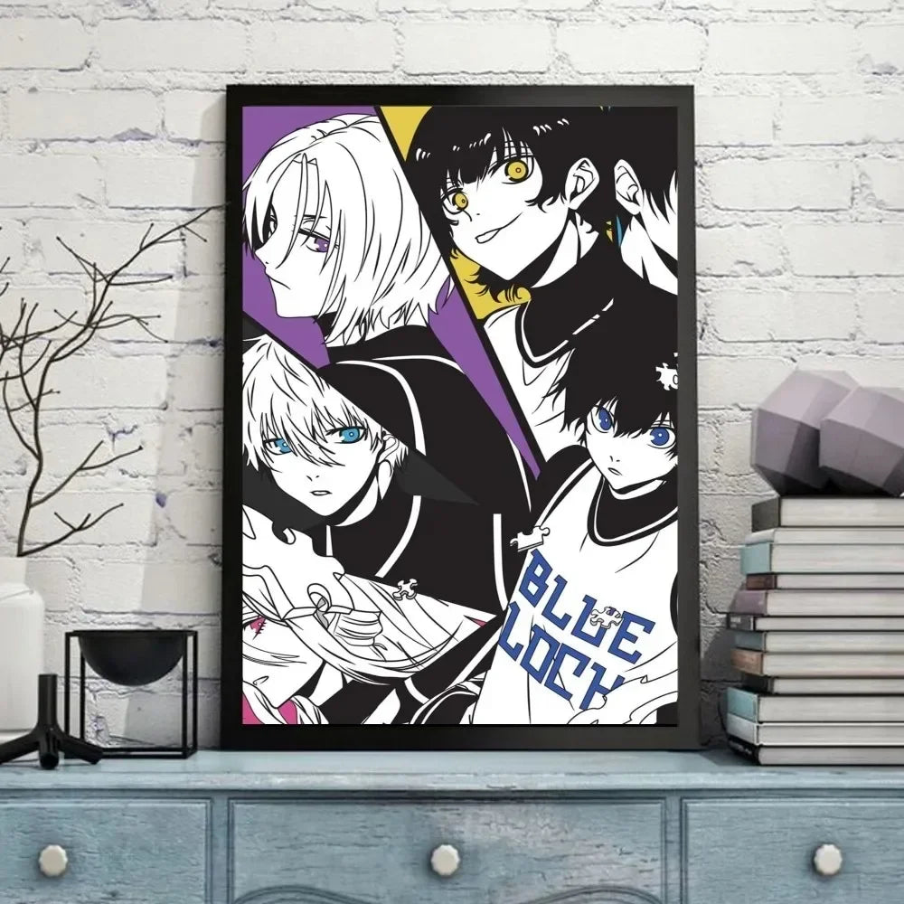 Blue Lock Anime Good Quality Canvas Painting Prints and Posters Room Bar Cafe Vintage Aesthetic Home Decorative Peaceful Pleasures Health and Wellness 9 50x70cm Unframed